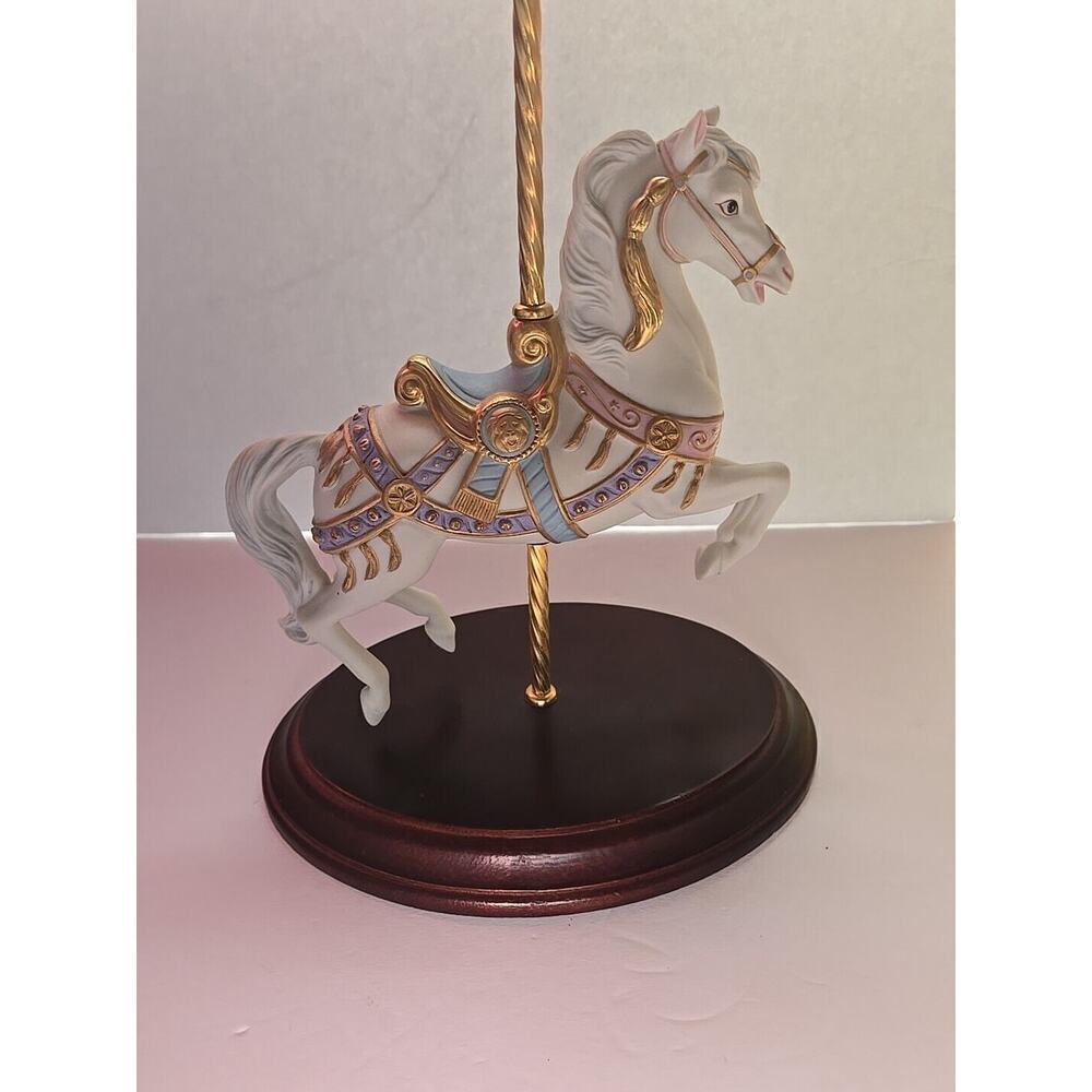 1987 The Franklin Mint Carrousel Magic Horse Figurine By Lynn Lupetti - Picture 9 of 16